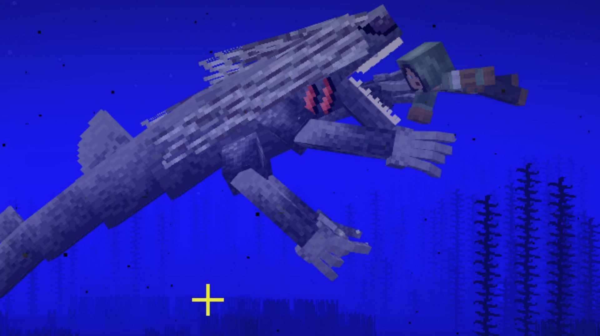 Dark Waters is a detailed mod adding loads of new mobs to the ocean (Image via CurseForge/AzureDoomC)